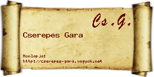 Cserepes Gara névjegykártya